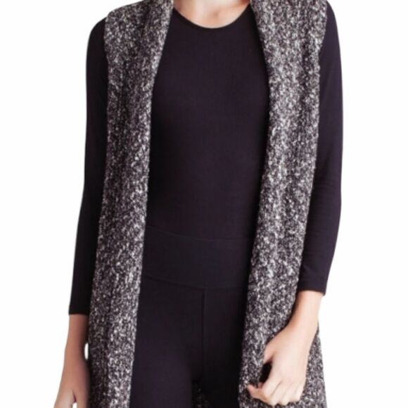 Kensie‎ Black Combo Cotton Tweed Vest size M - Picture 4 of 11